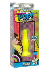 Doc Johnson American Pop Mode 4 inch Anal Plug Yellow Butt Plugs